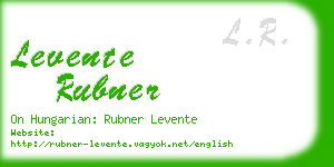 levente rubner business card